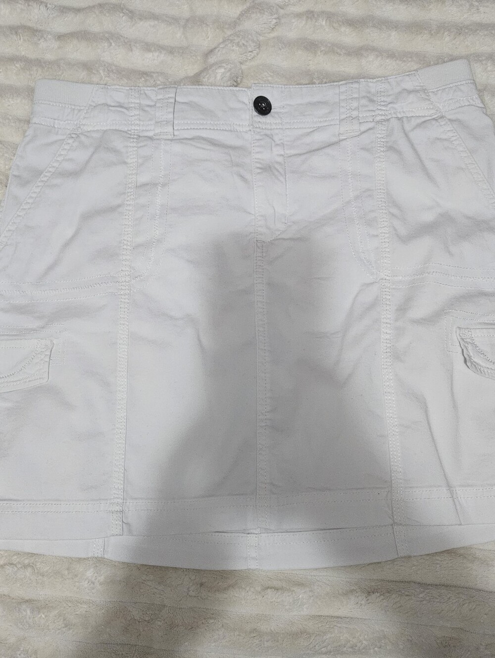 NWOT Style & Co White Utility Cargo Skirt, Size 14
